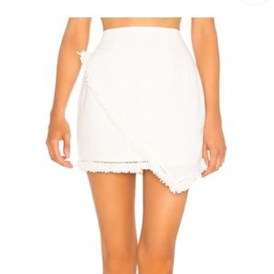 savana frayed hem skirt